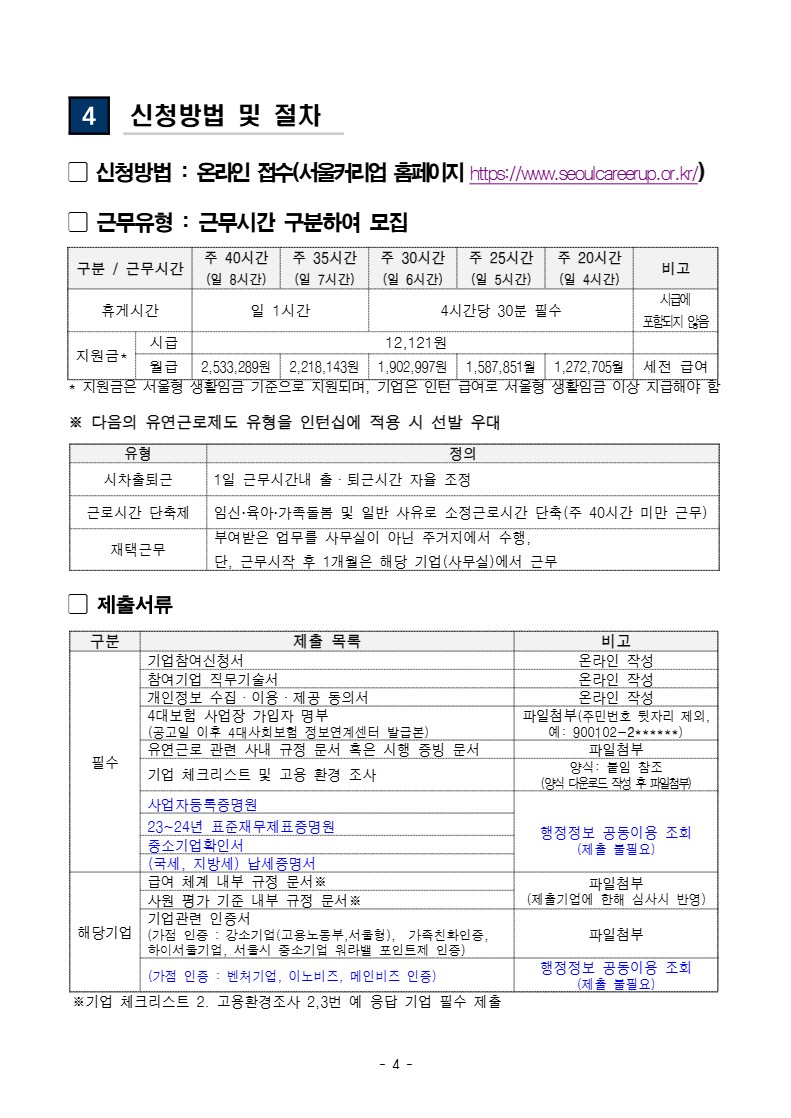 2026년 서울커리업 인턴십 참여기업 2차 모집 공고